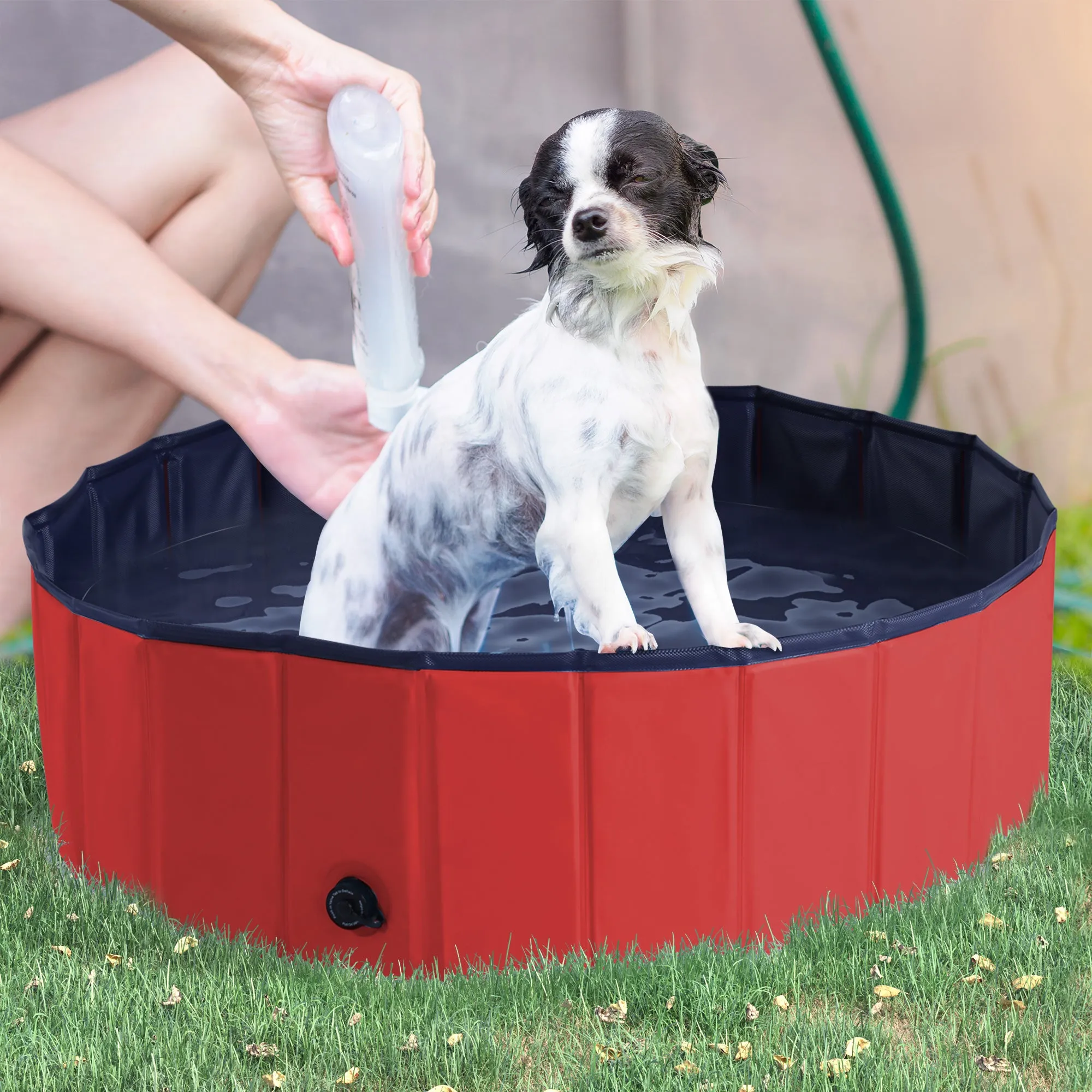 Φ100x30H cm Pet Swimming Pool-Red