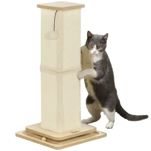 67cm Cat Scratching Post 3 in 1 Cat Scratcher w/ Track Ball Toy