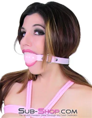 7053A      Princess’s Submission Pink Leather Ballgag