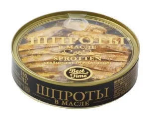 Best Time Smoked Sprats in Oil, 160g