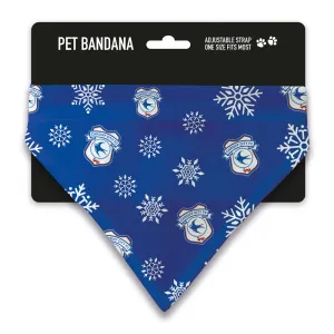 Cardiff City Xmas Snow Pet Bandana