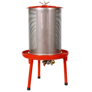 Hydraulic Fruit Wine Apple Press 10.7Gallon/40L -Stainless Steel for Wine Cider Making