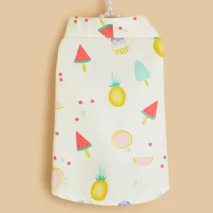 Pet Clothes Watermelon Fruit Printed Dog Shirt Suitable for Small Pets