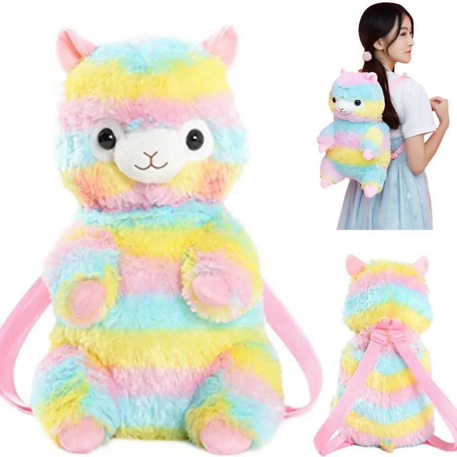 Rainbow Alpaca Backpack