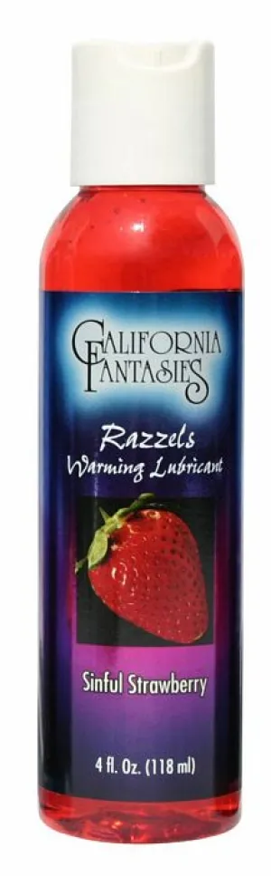 Razzels Warming Lubricant - 4 oz Sinful Strawberry