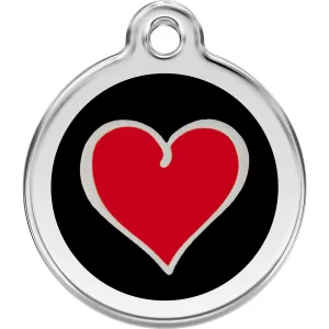 Red Dingo Red Heart Pet ID Dog Tags