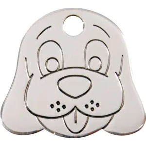 Red Dingo Stainless Steel Dog Face Pet ID Dog Tags