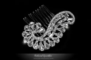 Salvia Vintage Paisley Crystal Hair Comb | Crystal