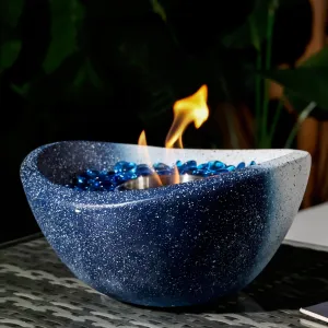 Tabletop Fire Pit with Mixed Color, Outdoor & Indoor Fire Pit, Portable Concrete Fire Pit, Personal Ethanol Fireplace, Outdoor Table Top Fire Pit, Mini Fire Pit Smokeless Fire Bowl